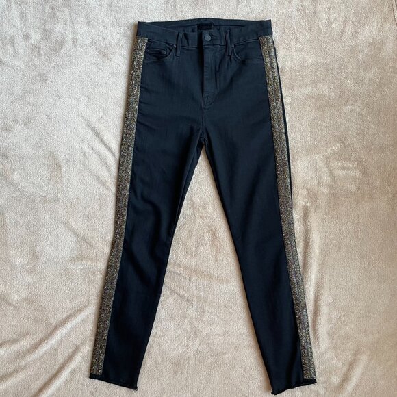 Mother High Waisted Looker Ankle Fray-Guilt Flash - Picture 2 of 13